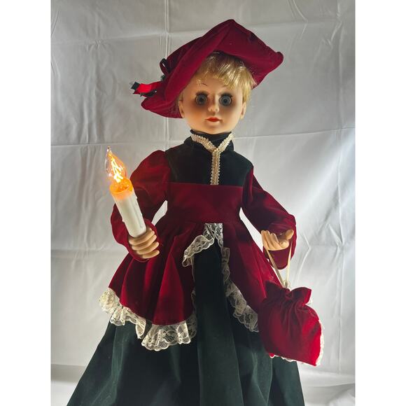 Victorian Animated Christmas Doll Musical Mam'Selle 90s Dynasty Holiday Classic - Picture 13 of 17